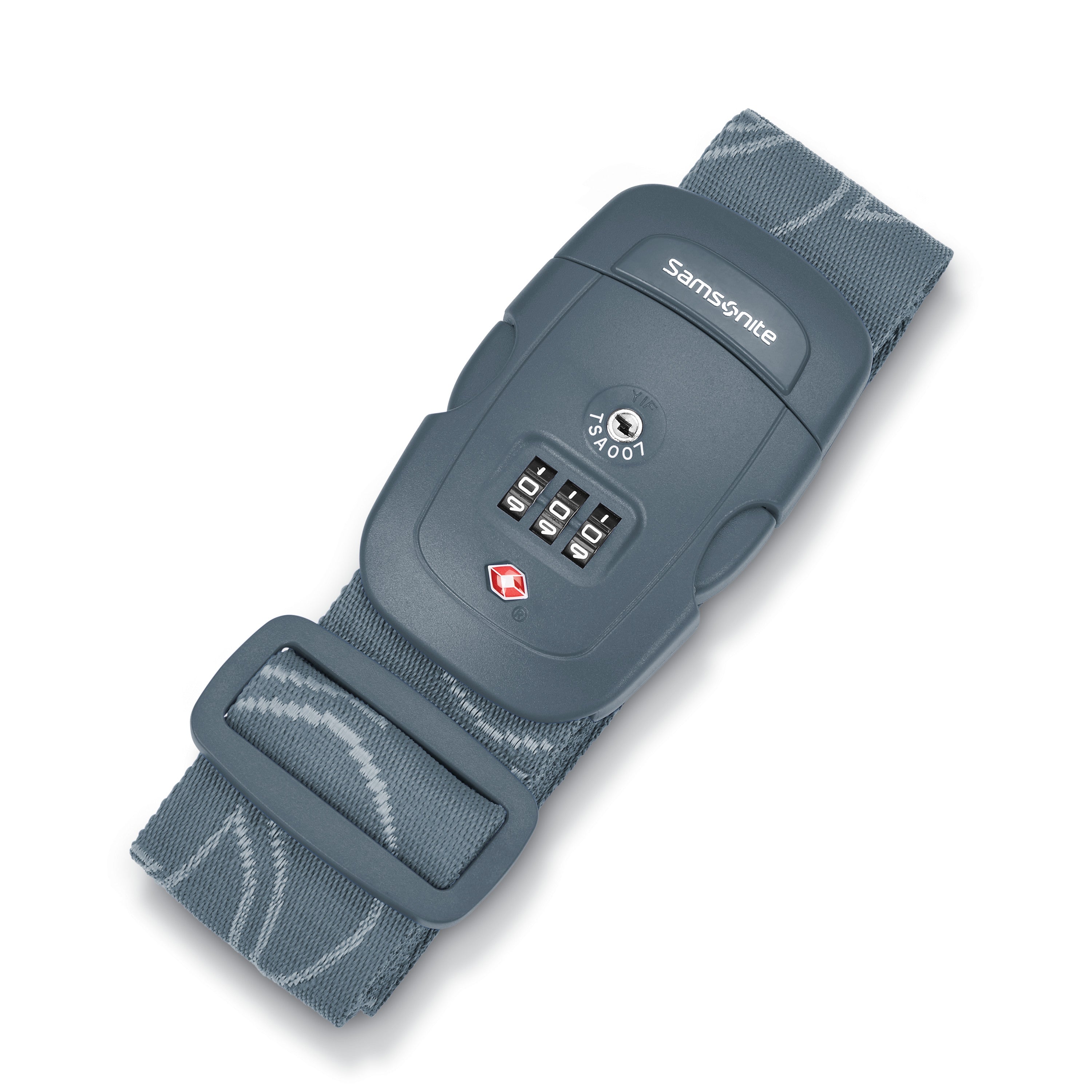 Samsonite 3 Dial Travel Sentry Combination Luggage Strap - Slate Blue
