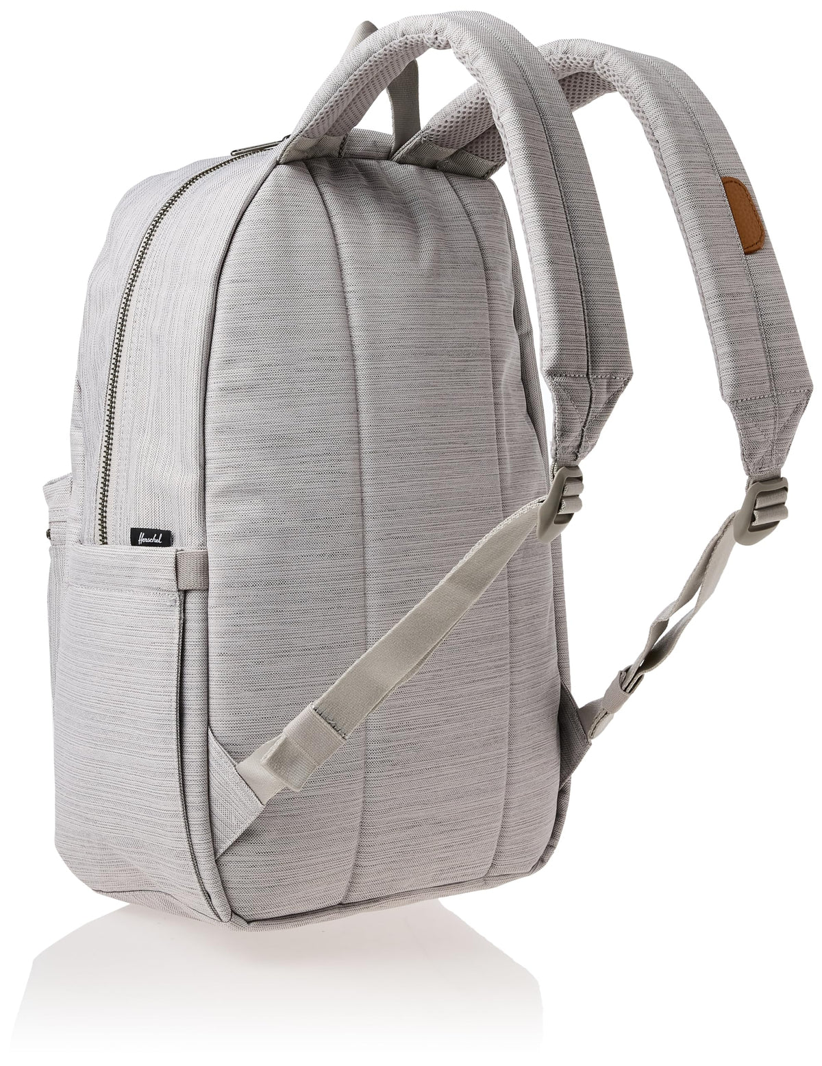 Herschel Settlement Backpack 22 L in Light Grey Crosshatch — back view