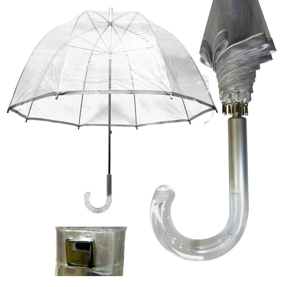 Vista 9201 Big Bubble Umbrella in Silver — front view