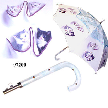 Vista 97200 Pocket Cat Umbrella in White — front view