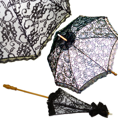 Vista 9904 Parasol Umbrella in Black — front view