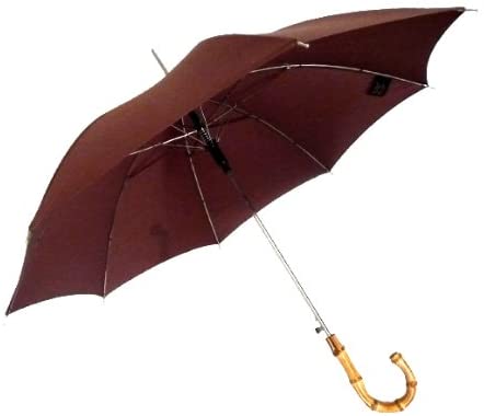 Vista 9911 Bamboo Umbrella in Brown — front view # color_Brown