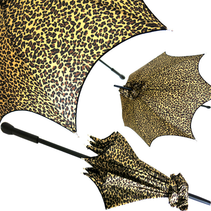 Vista 9913/9914/9915 Parasol Umbrella in Leopard Print — front view # color_Leopard Print