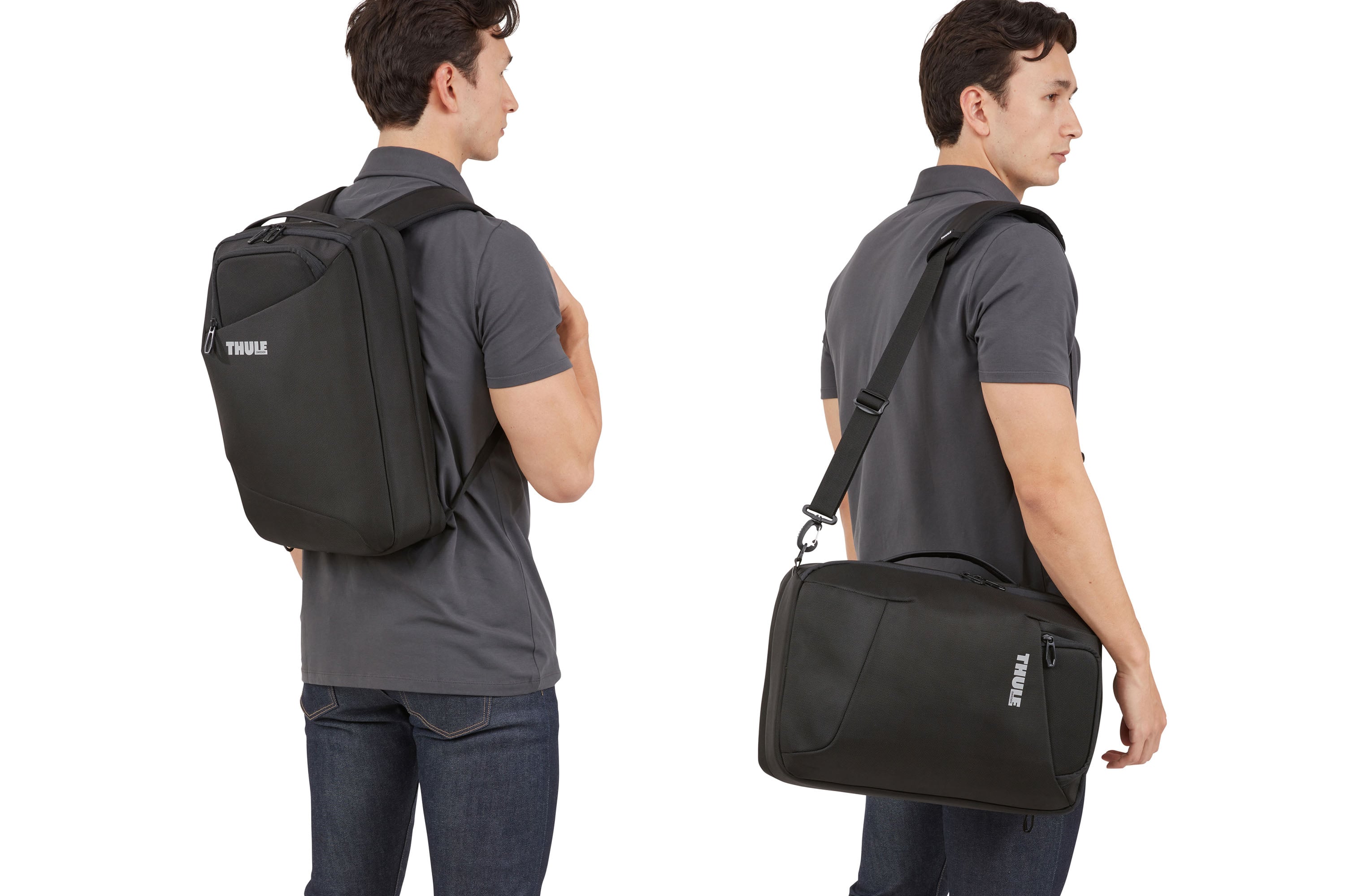 Thule Accent Convertible Backpack 17L in Black — lifestyle 2 # color_Black