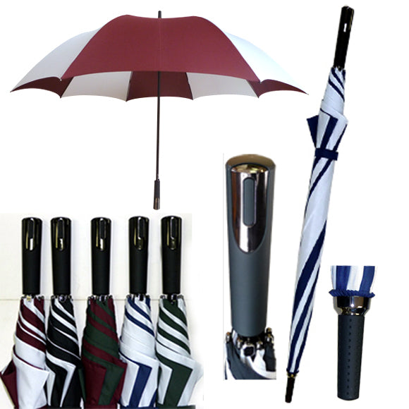 Vista 3027 Golf Umbrella in Burgundy/White — front view