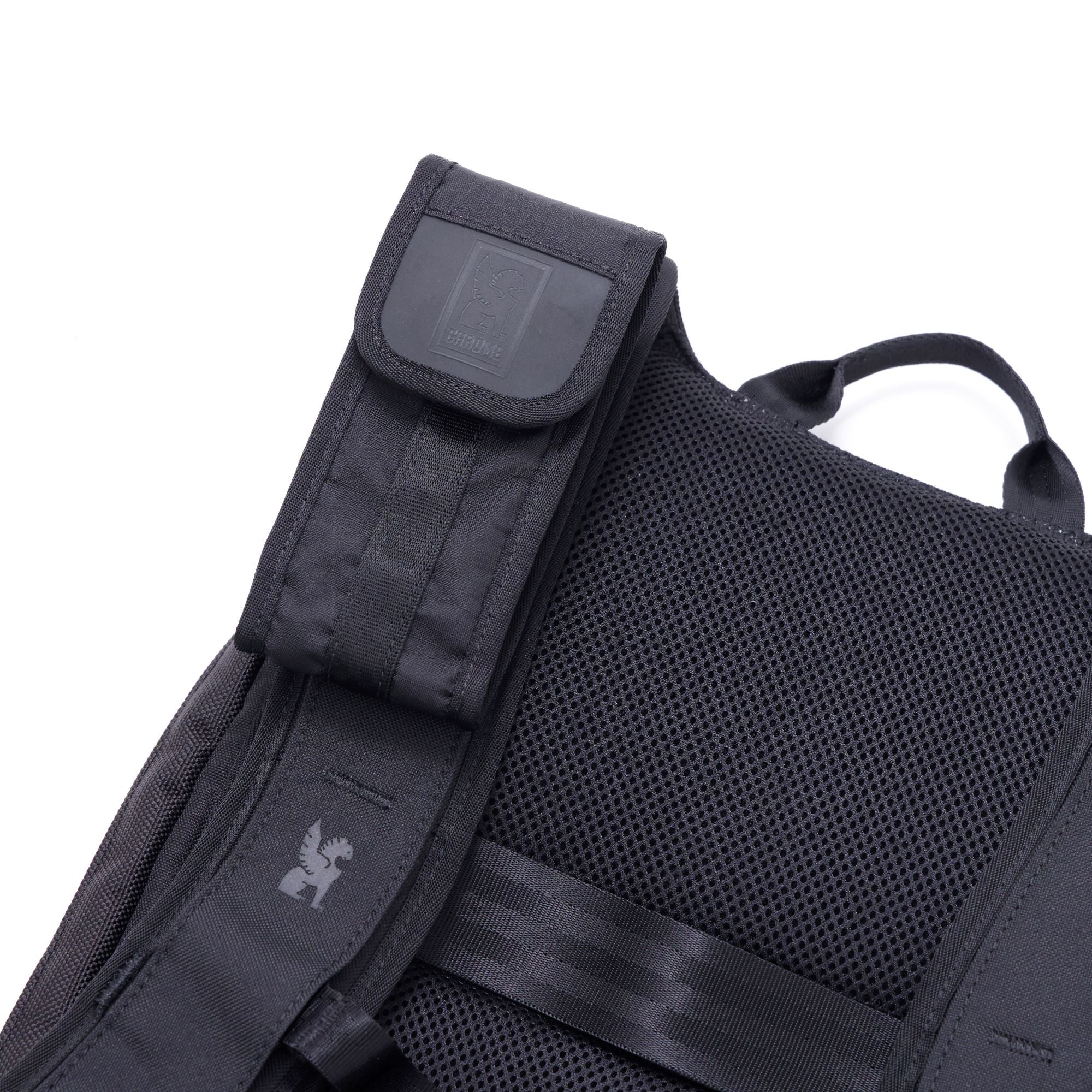 Chrome Industries Sunglass Pouch in Black X — interior view