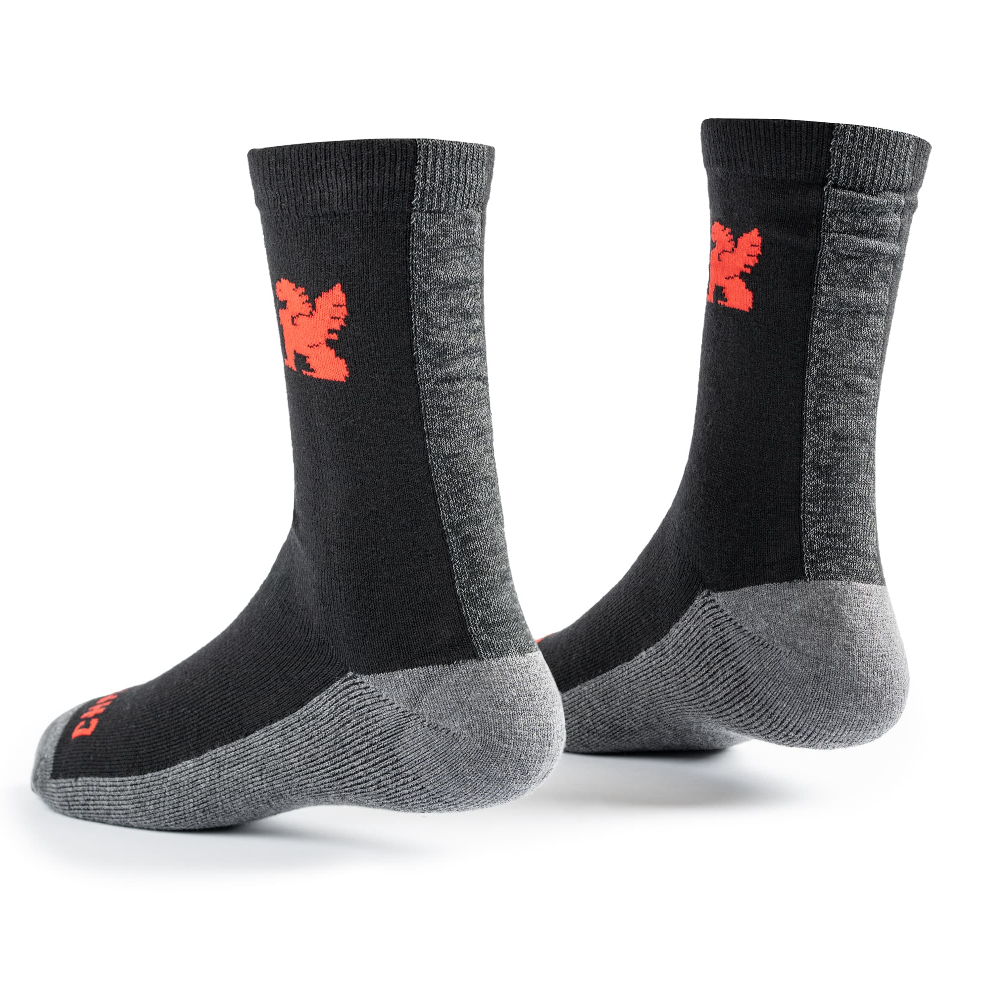 Chrome Industries Merino Reflective Socks in Black — back view