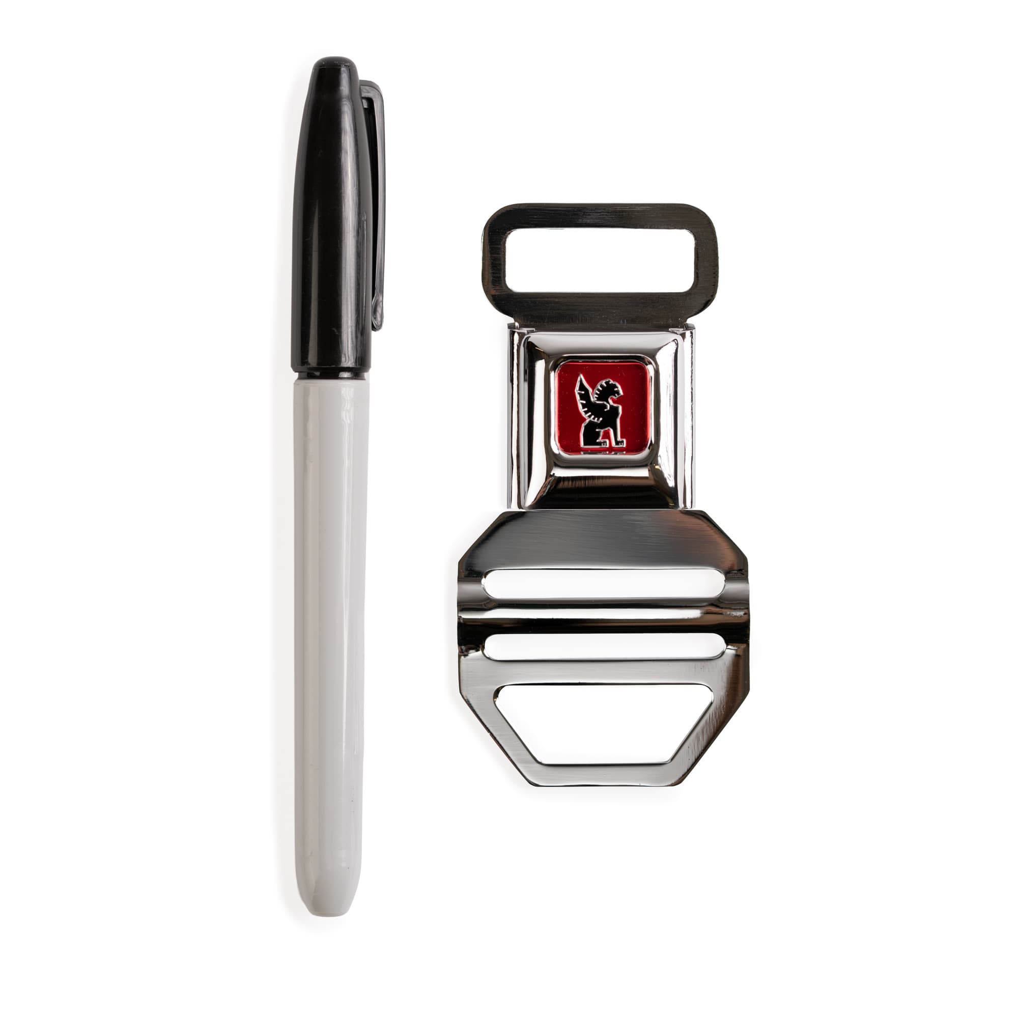 Chrome Industries Seatbelt Buckle Small (1") in Chrome — detail view