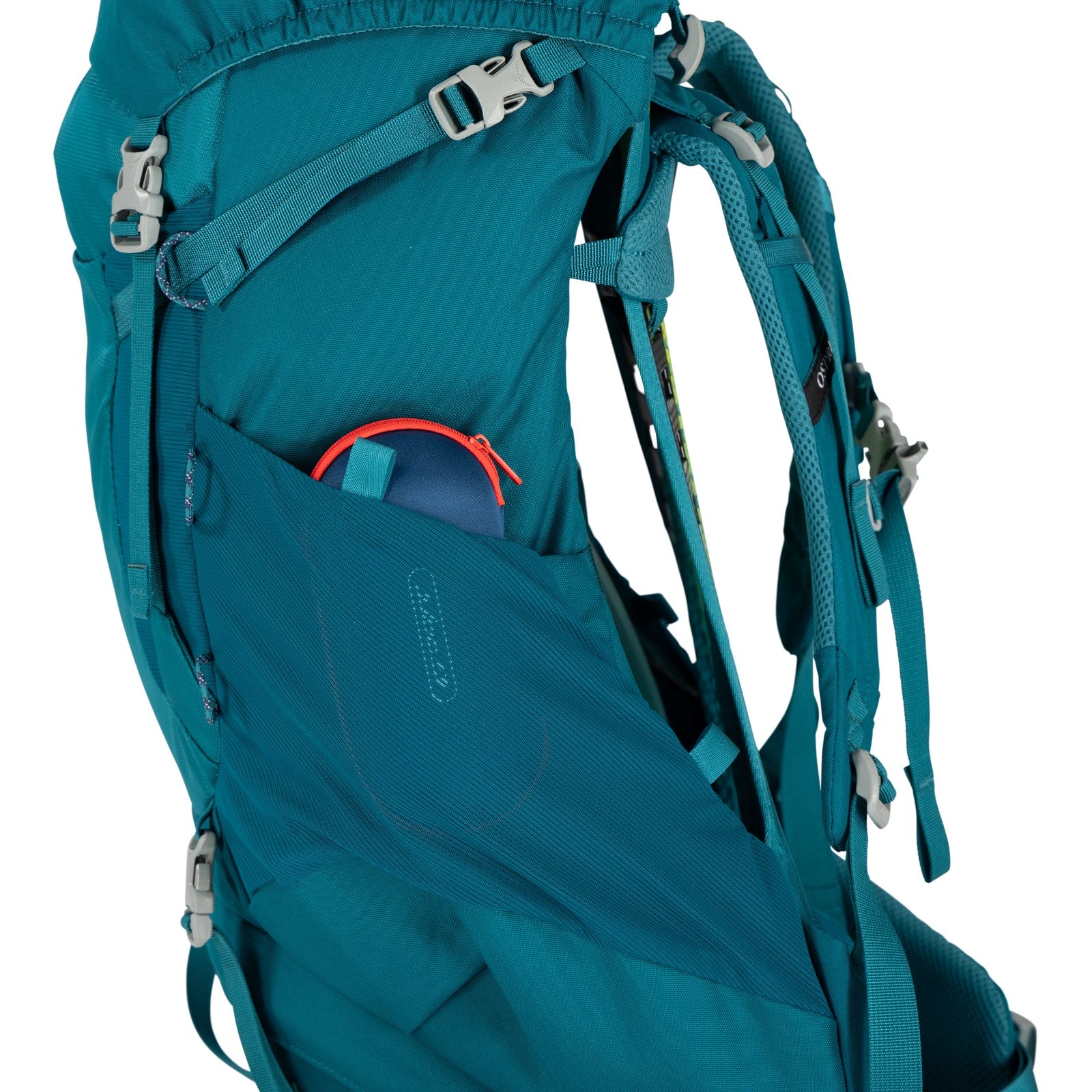 Osprey Ace 38 Kids Hiking Backpack 38L in Blue Spikemoss/Deep Peyto — detail view 3