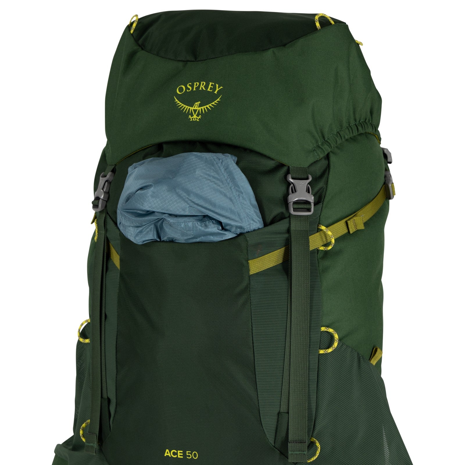Osprey Ace 50 Kids Hiking Backpack 50L in Green Canopy/Matcha Green — detail view 3
