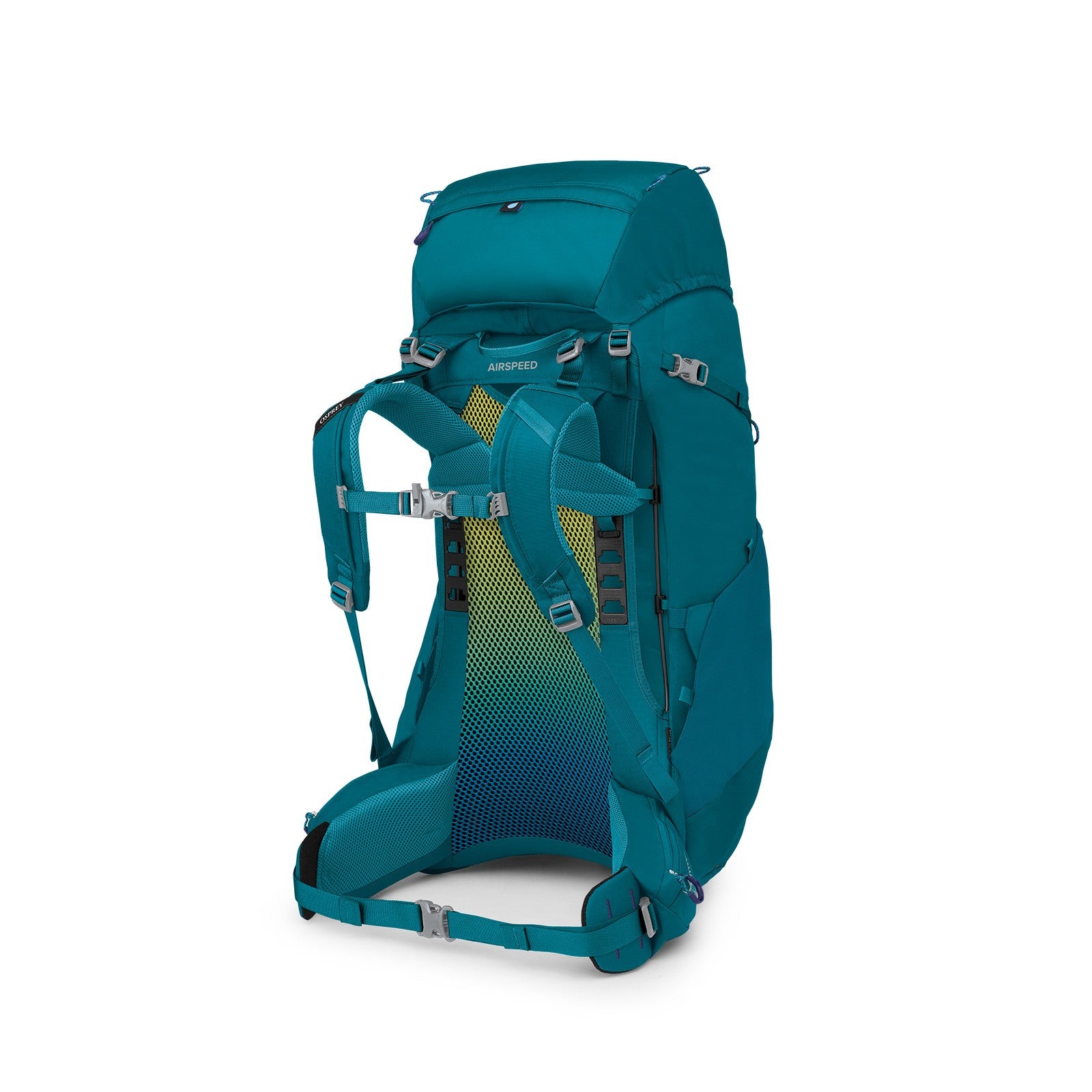 Osprey Ace 50 Kids Hiking Backpack 50L in Blue Spikemoss/Deep Peyto — angle view 3