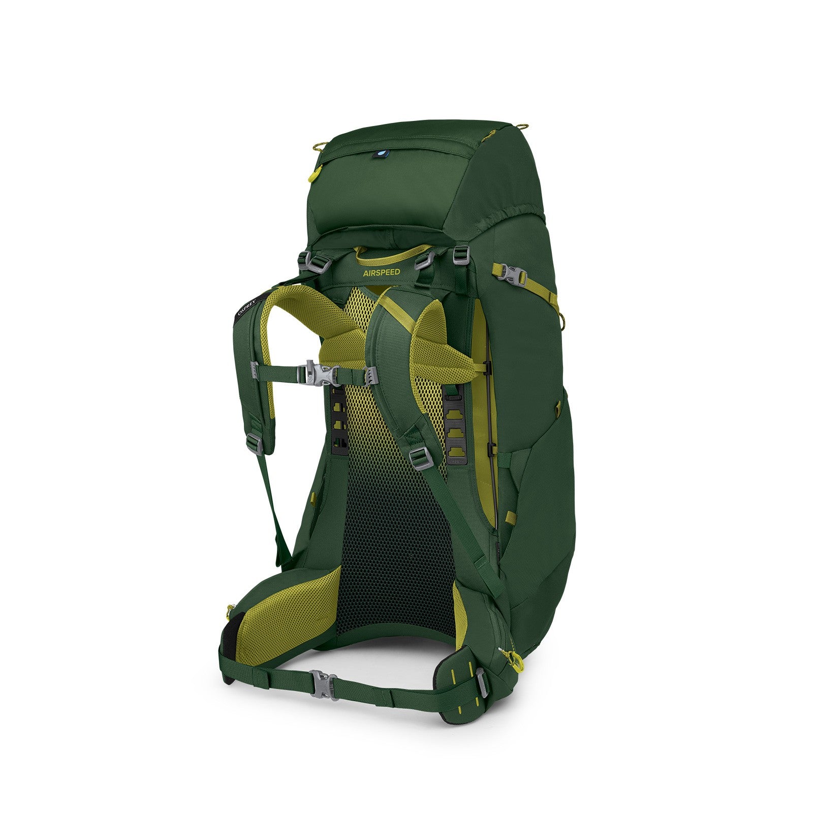 Osprey Ace 50 Kids Hiking Backpack 50L in Green Canopy/Matcha Green — angle view 3