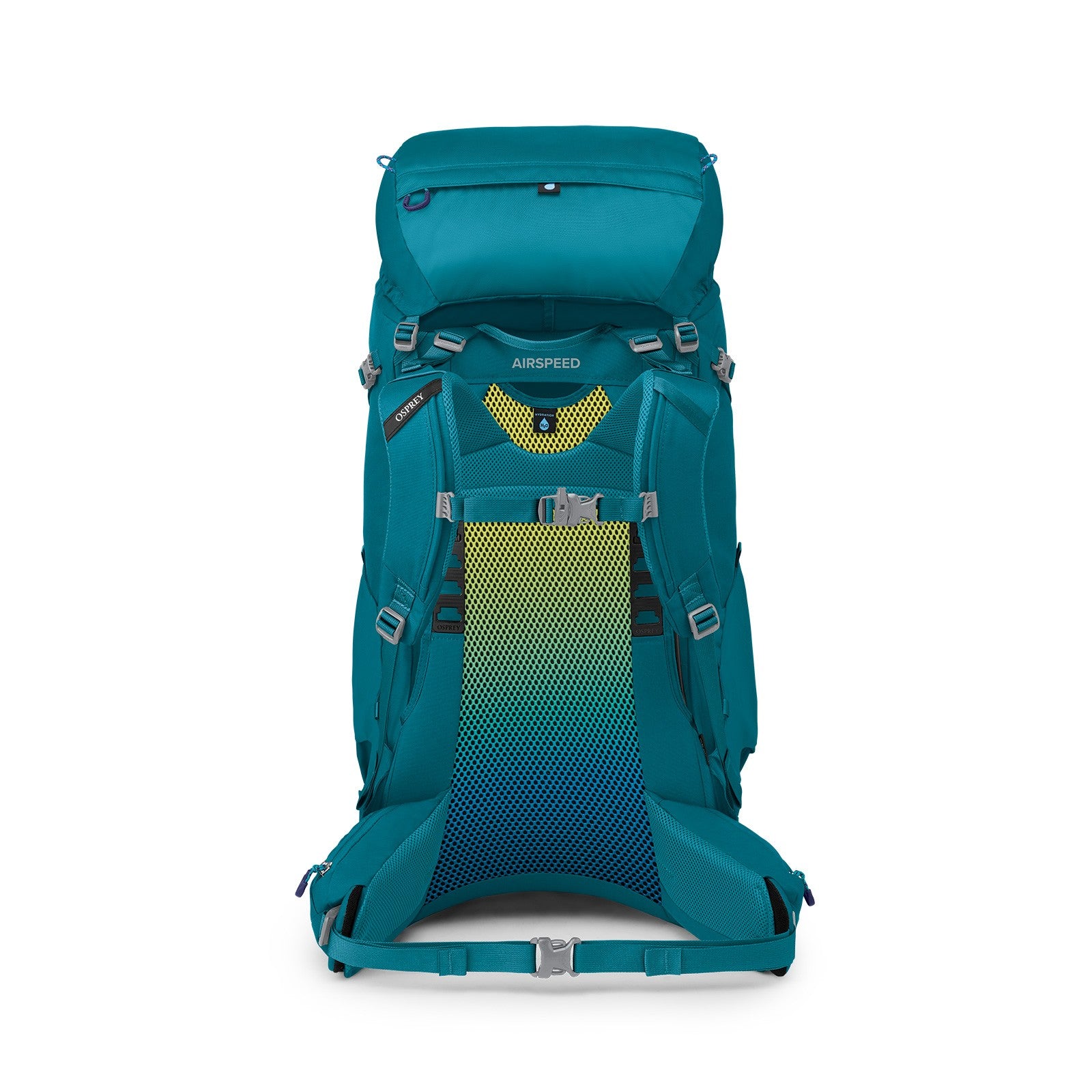 Osprey Ace 65 Kids Hiking Backpack 65L in Blue Spikemoss/Deep Peyto — back view