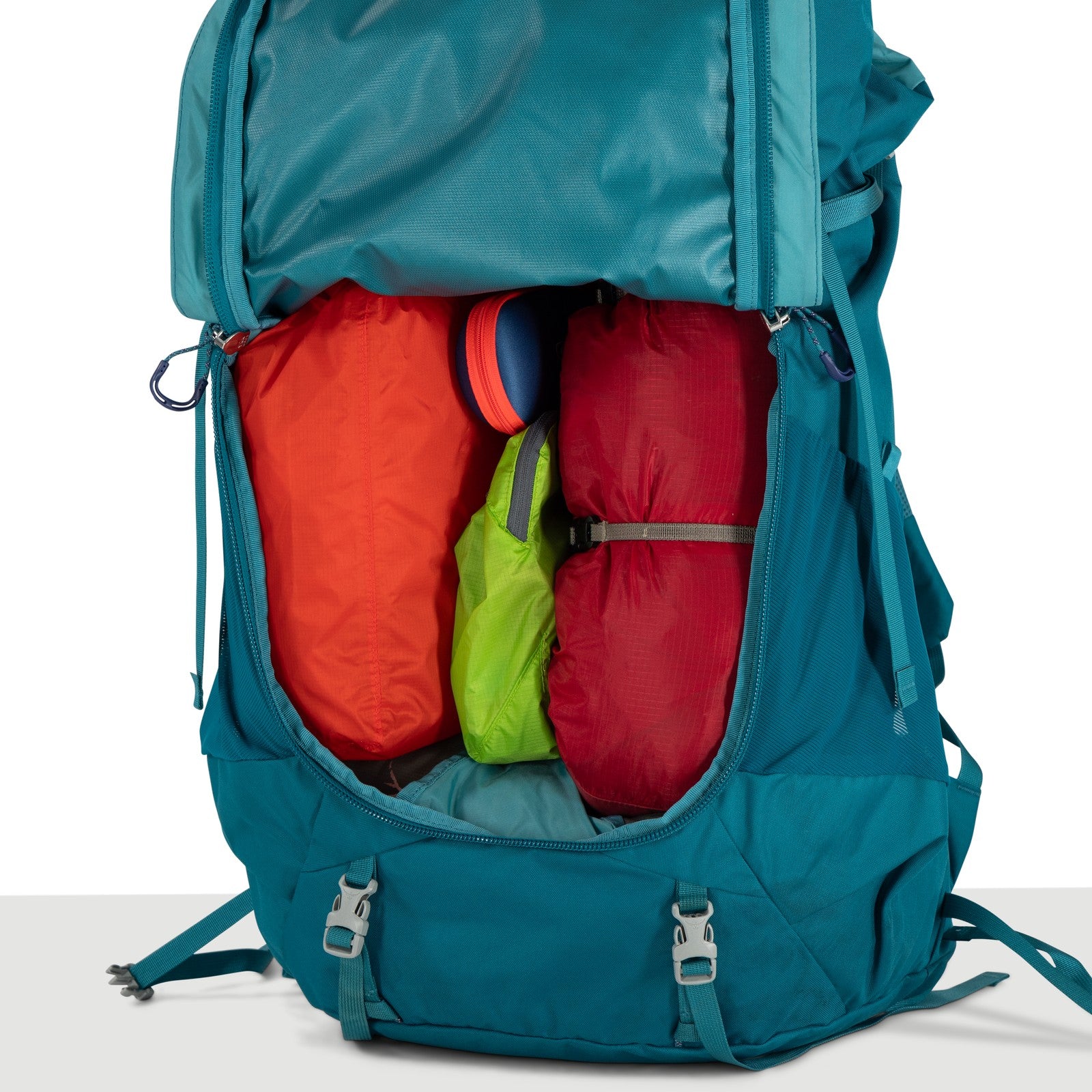 Osprey Ace 65 Kids Hiking Backpack 65L in Blue Spikemoss/Deep Peyto — detail view 4