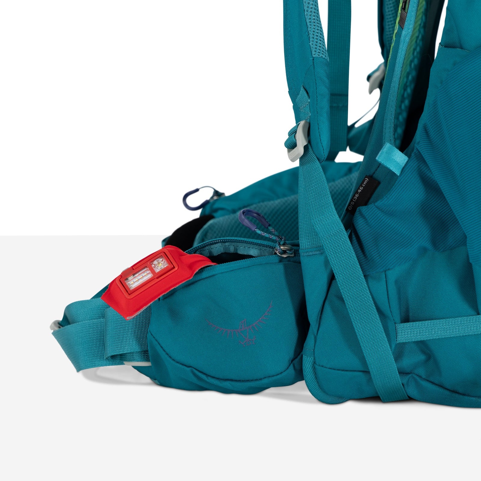 Osprey Ace 65 Kids Hiking Backpack 65L in Blue Spikemoss/Deep Peyto — detail view 6