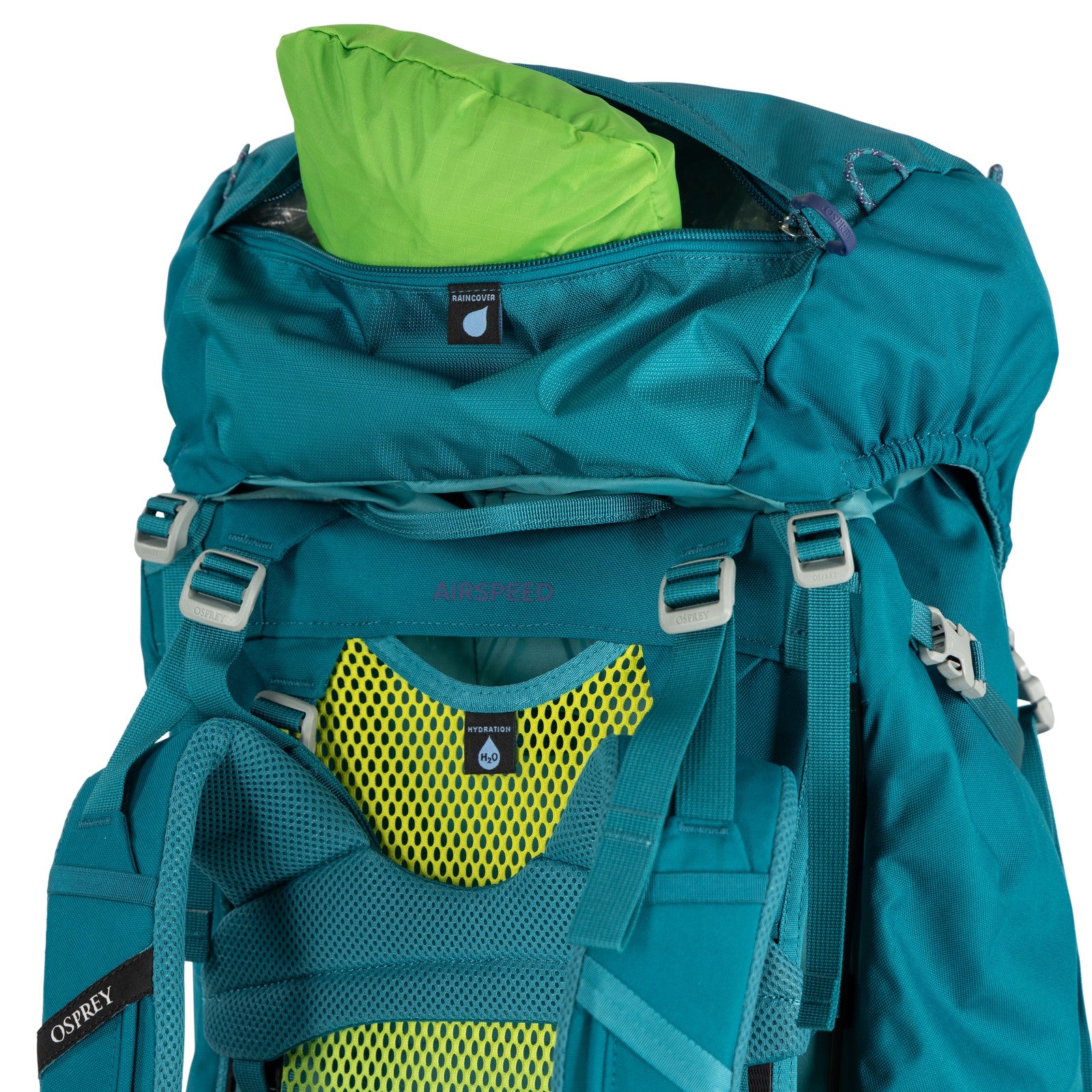 Osprey Ace 65 Kids Hiking Backpack 65L in Blue Spikemoss/Deep Peyto — detail view 7