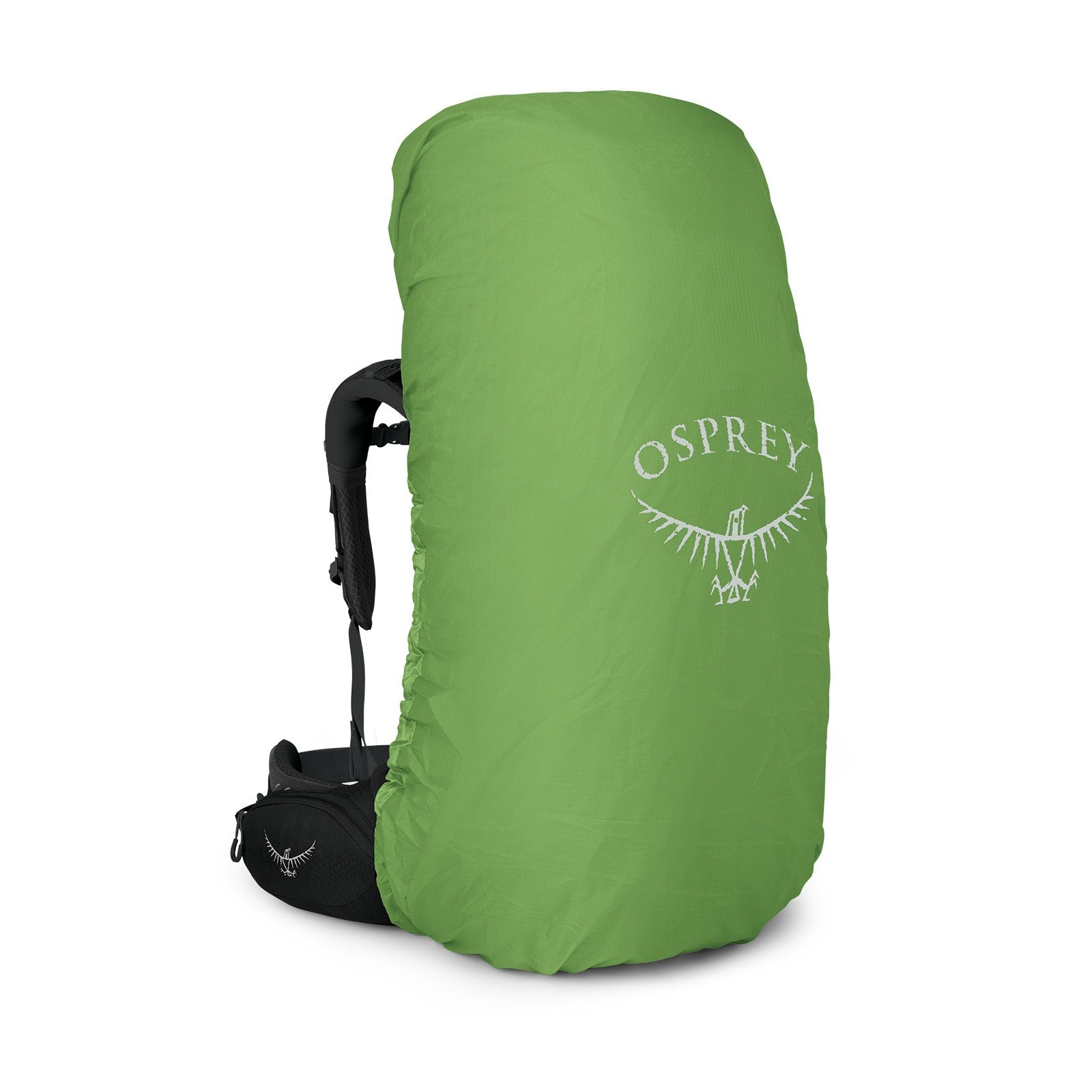 Osprey Aether 65 Extended Fit Hiking Backpack 65L in Black — angle view 2