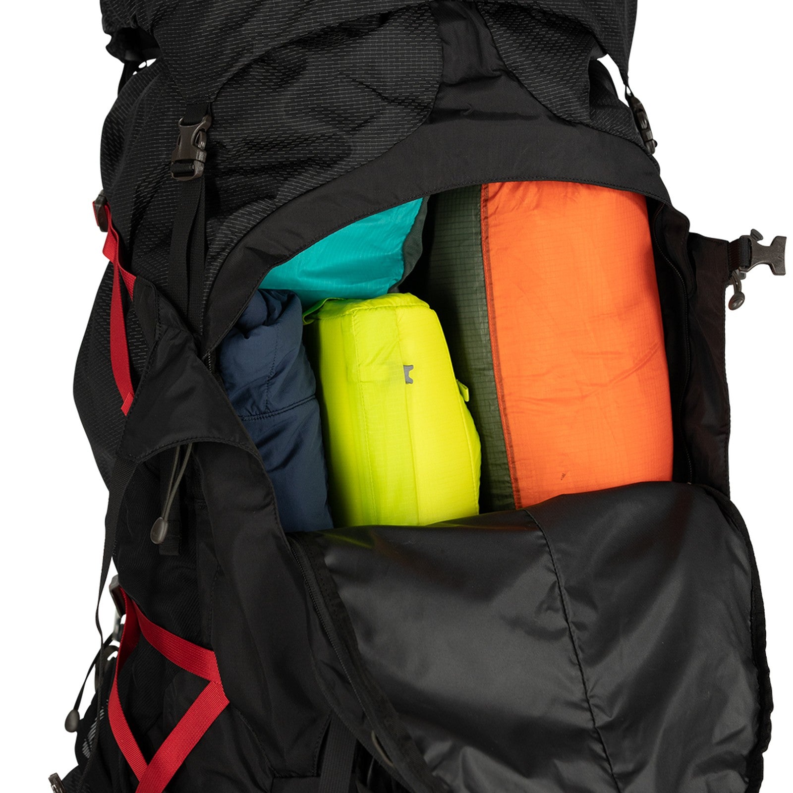 Osprey Aether Plus 100 Hiking Backpack 100L in Black — detail view