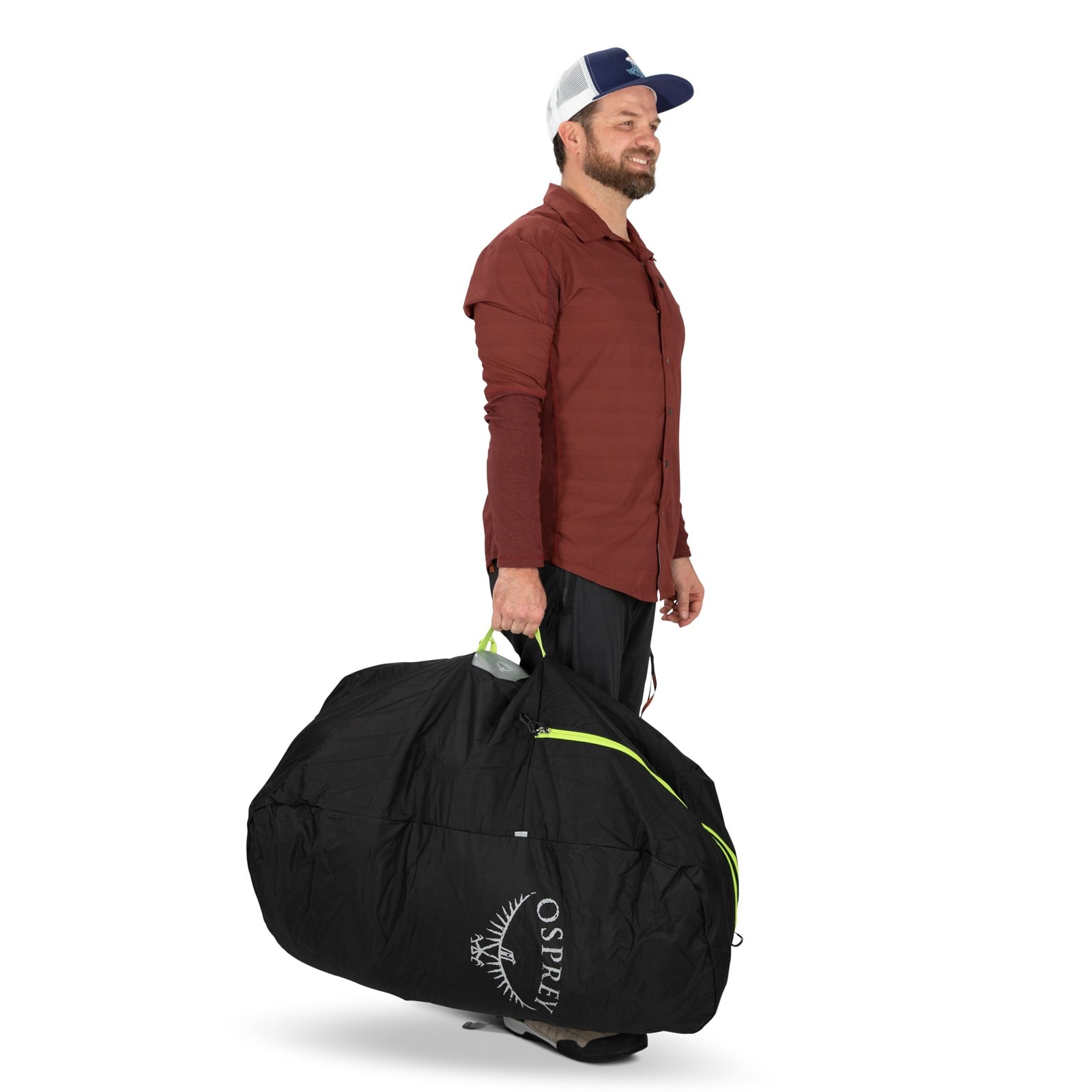 Osprey Airporter Small Backpack Travel Cover in Black — lifestyle