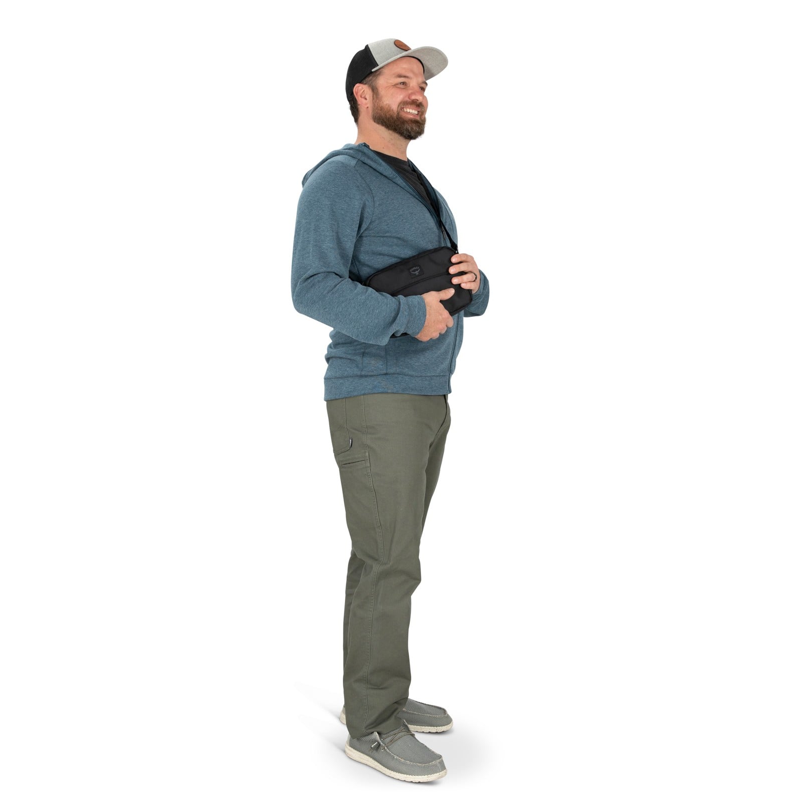 Osprey Aoede Crossbody Bag 1.5L in Black — lifestyle