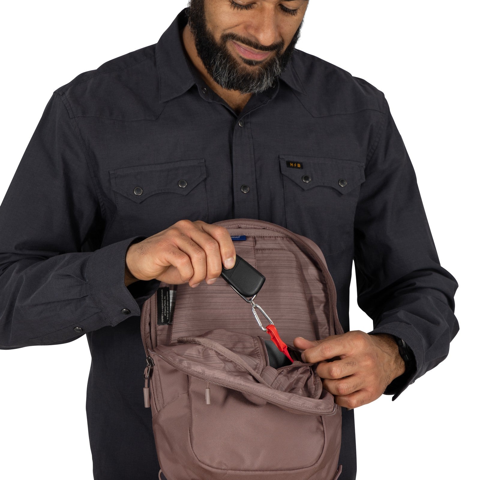 Osprey Aoede Sling 6.5L in Magma Brown — detail view 4