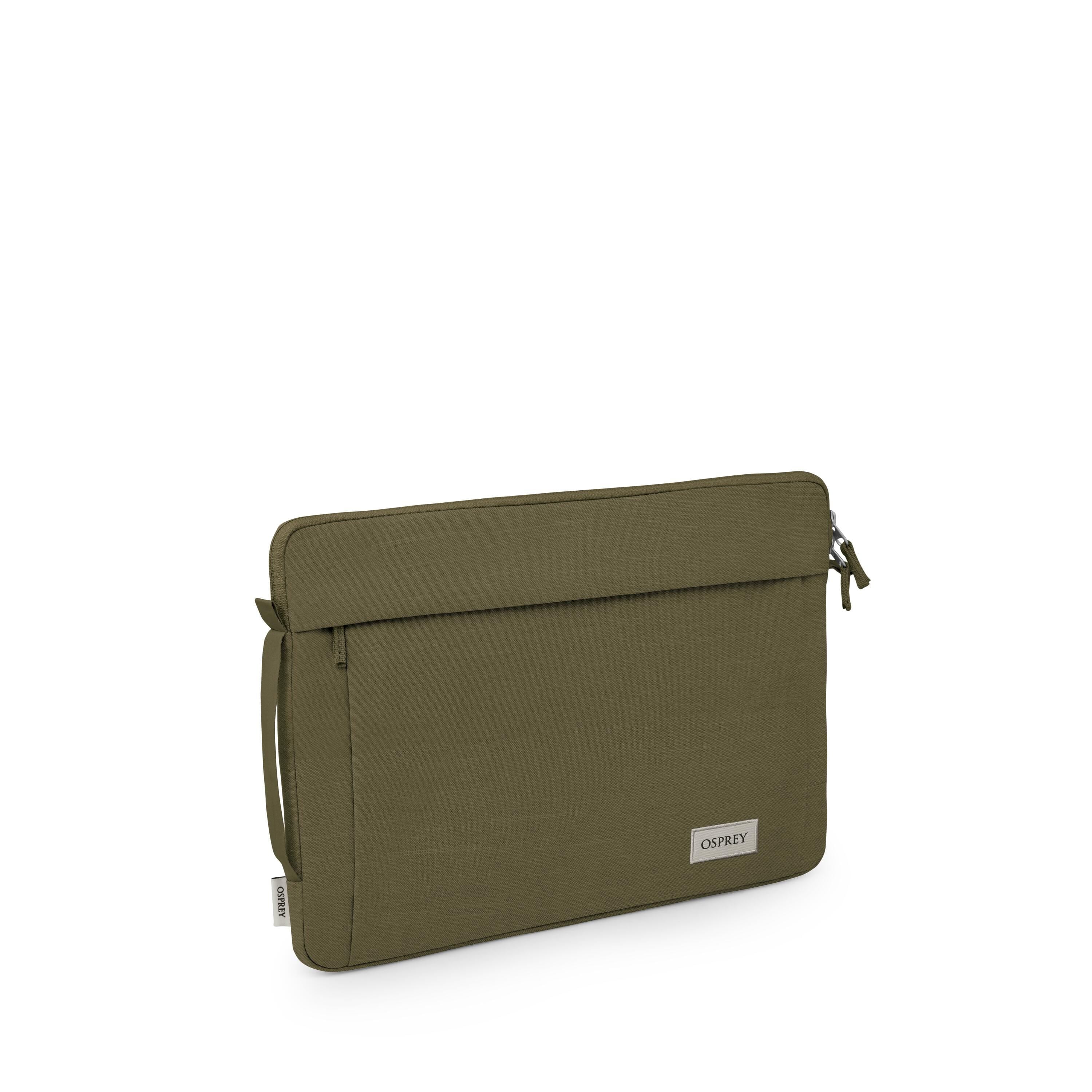 Osprey Arcane 16" Laptop Sleeve in Moss Green Heather — angle view 2