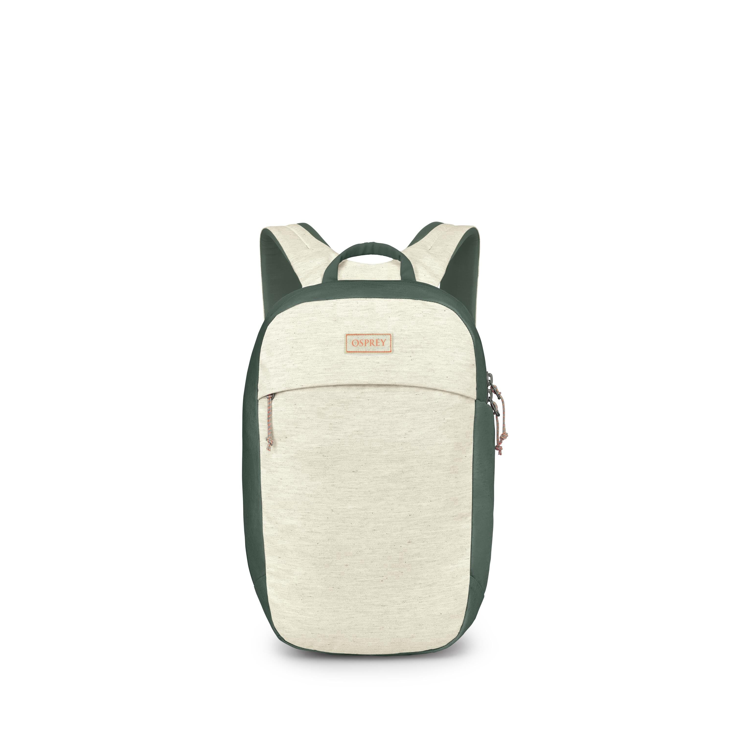 Osprey Arcane Earth Large Day Backpack 22L in Moon Beige/Pine Leaf — front view
