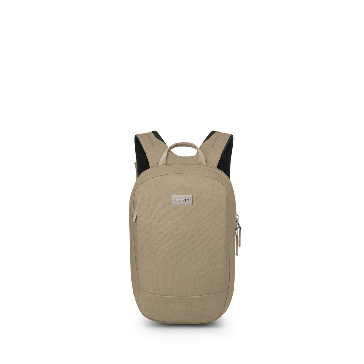 Osprey Arcane Small Daypack 12L in Latte Brown Heather — front view # color_Latte Brown Heather