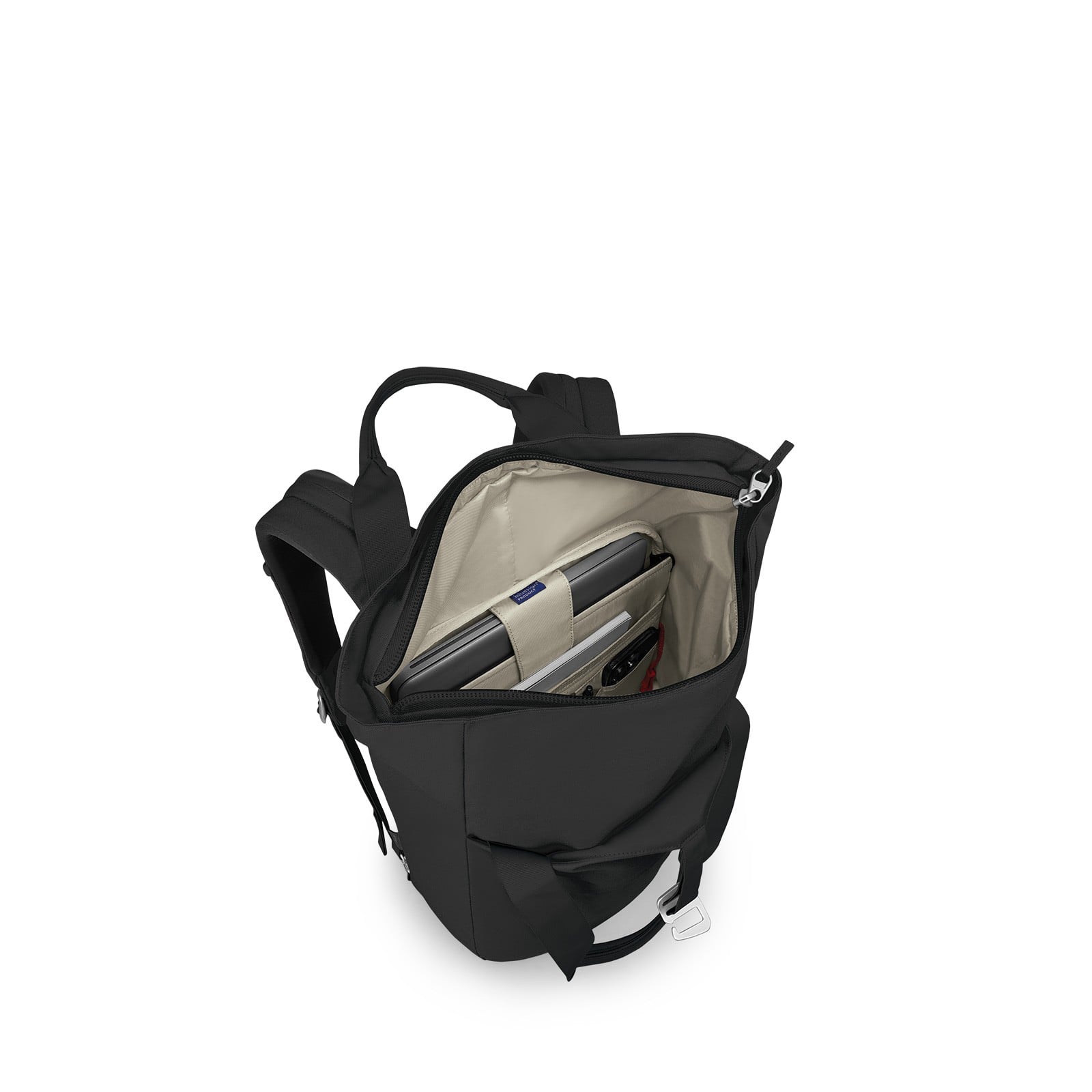Osprey Arcane Tote Pack 21L in Black — angle view 3