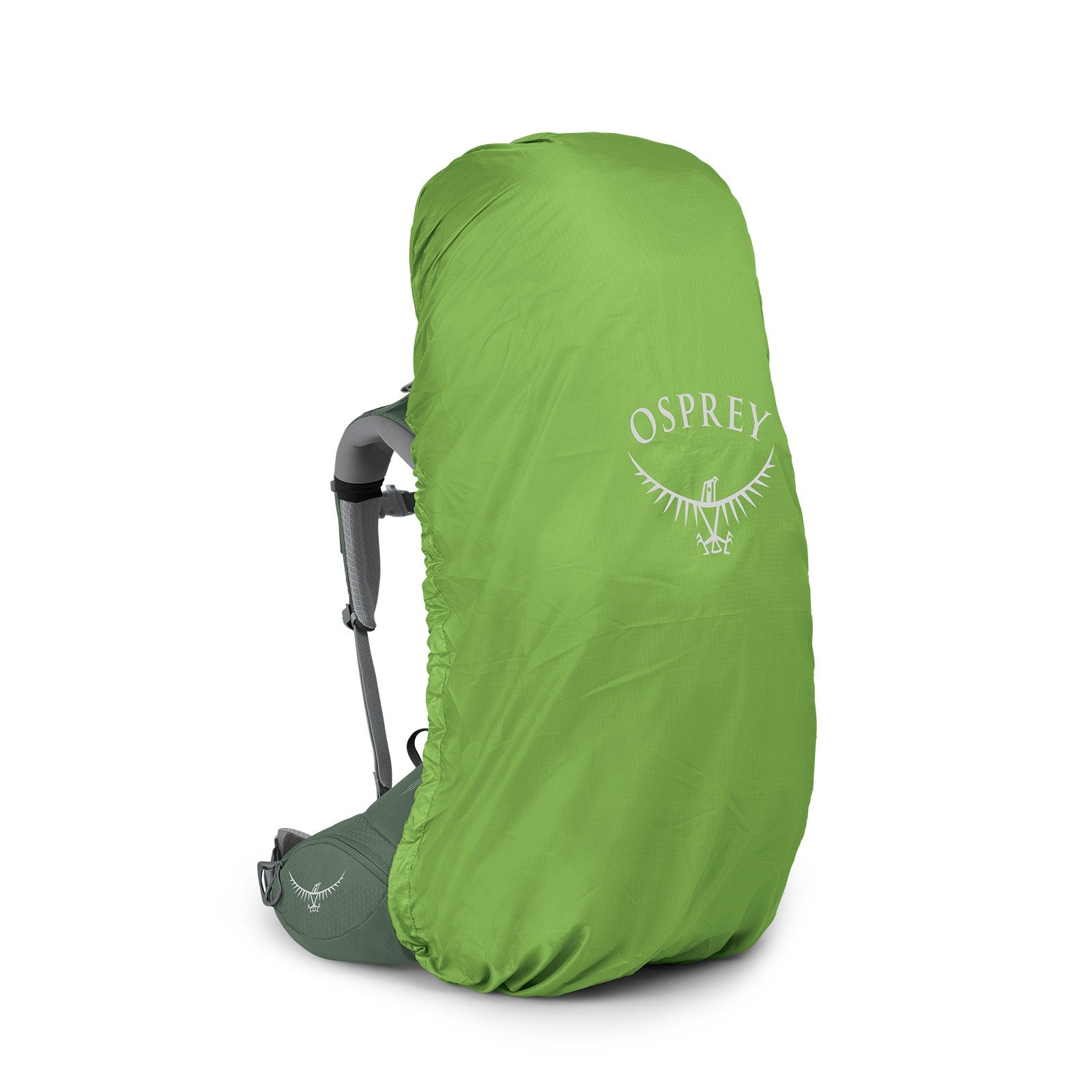 Osprey Ariel 55 Women's Hiking Backpack 55L in Koseret Green — angle view 2
