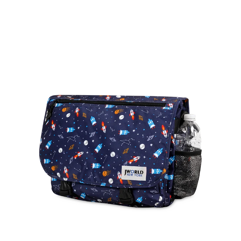 J World Terry Messenger Bag in Spaceship — detail view # color_Spaceship