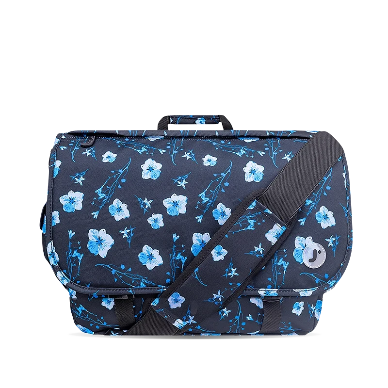 J World Thomas Laptop Messenger Bag in Night Bloom — front view # color_Night Bloom