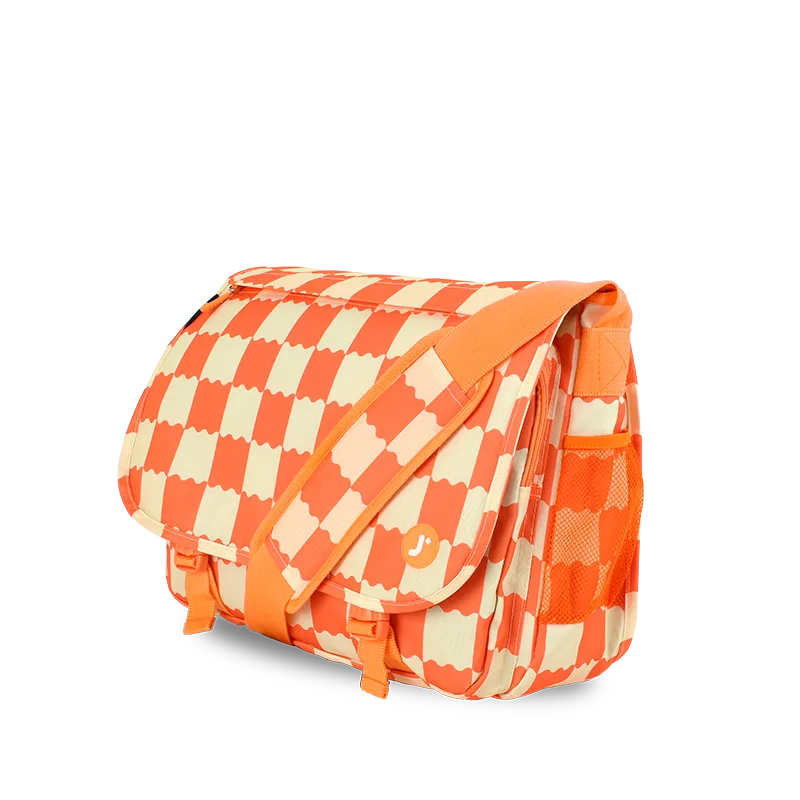 J World Thomas Laptop Messenger Bag in Wiggle Coral — angle view 2 # color_Wiggle Coral