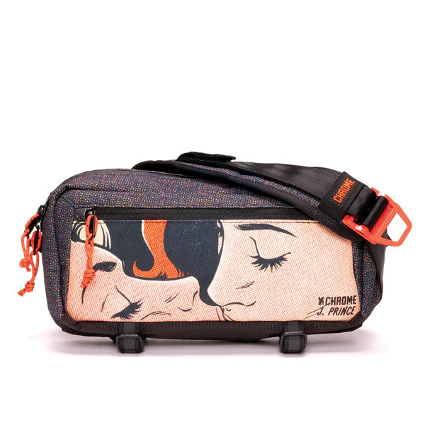 Chrome Industries Mini Kadet 5L sling bag – natural tan, close-up detail
