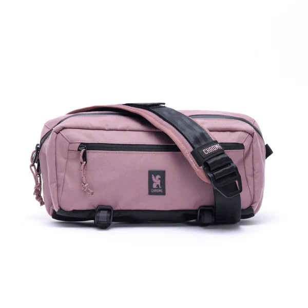 Chrome Industries Mini Kadet 5L sling bag – blue, open showing the interior