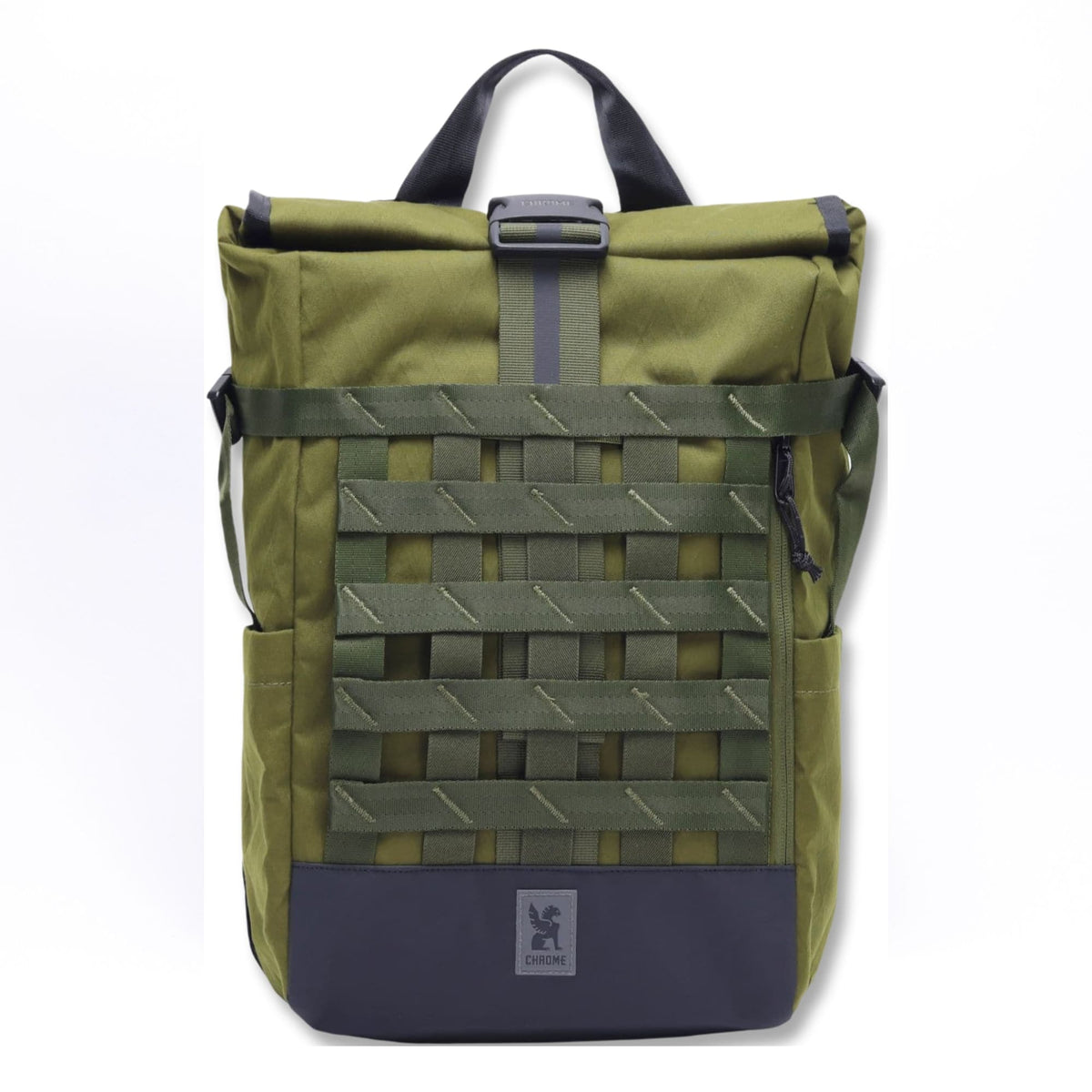 Chrome Industries Barrage Pack 18L in Moss X — angle view 2 # color_Moss X