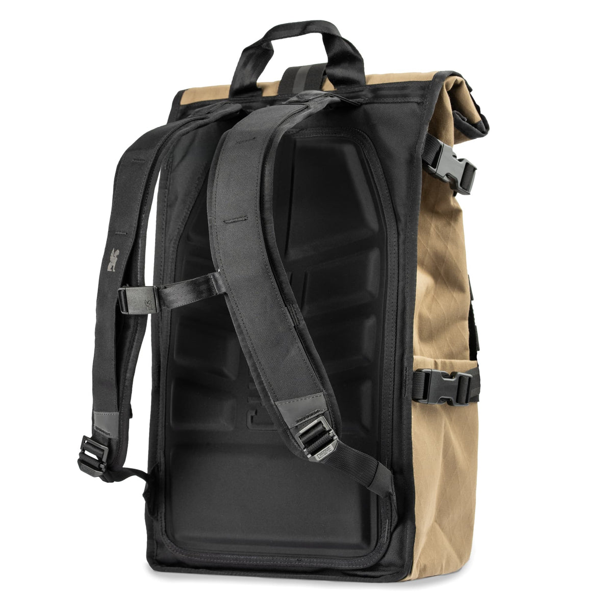 Chrome Industries Barrage Pack 22L in Coyote X — back view