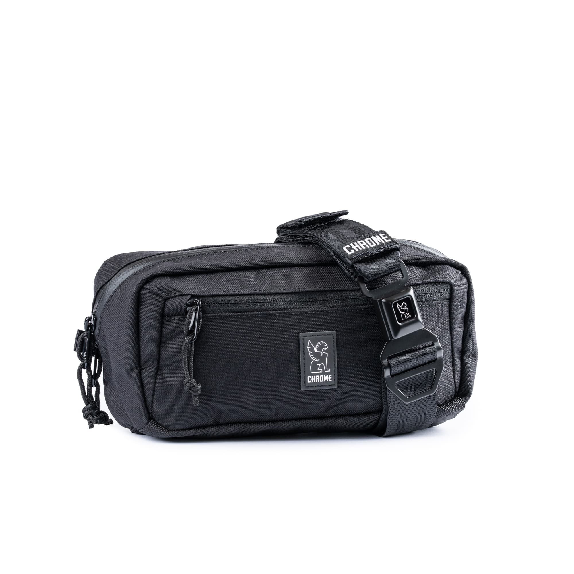 Chrome Industries Micro Kadet Sling Bag 3L in Black — angle view 11 # color_Black