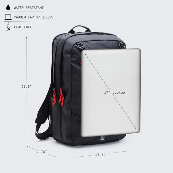 Chrome Industries Cohesive 2.0 38L travel pack – close-up of the zipper detail