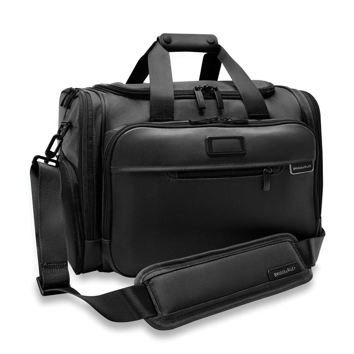 Briggs & Riley Baseline Underseat Duffle in Black — angle view 2 # color_Black