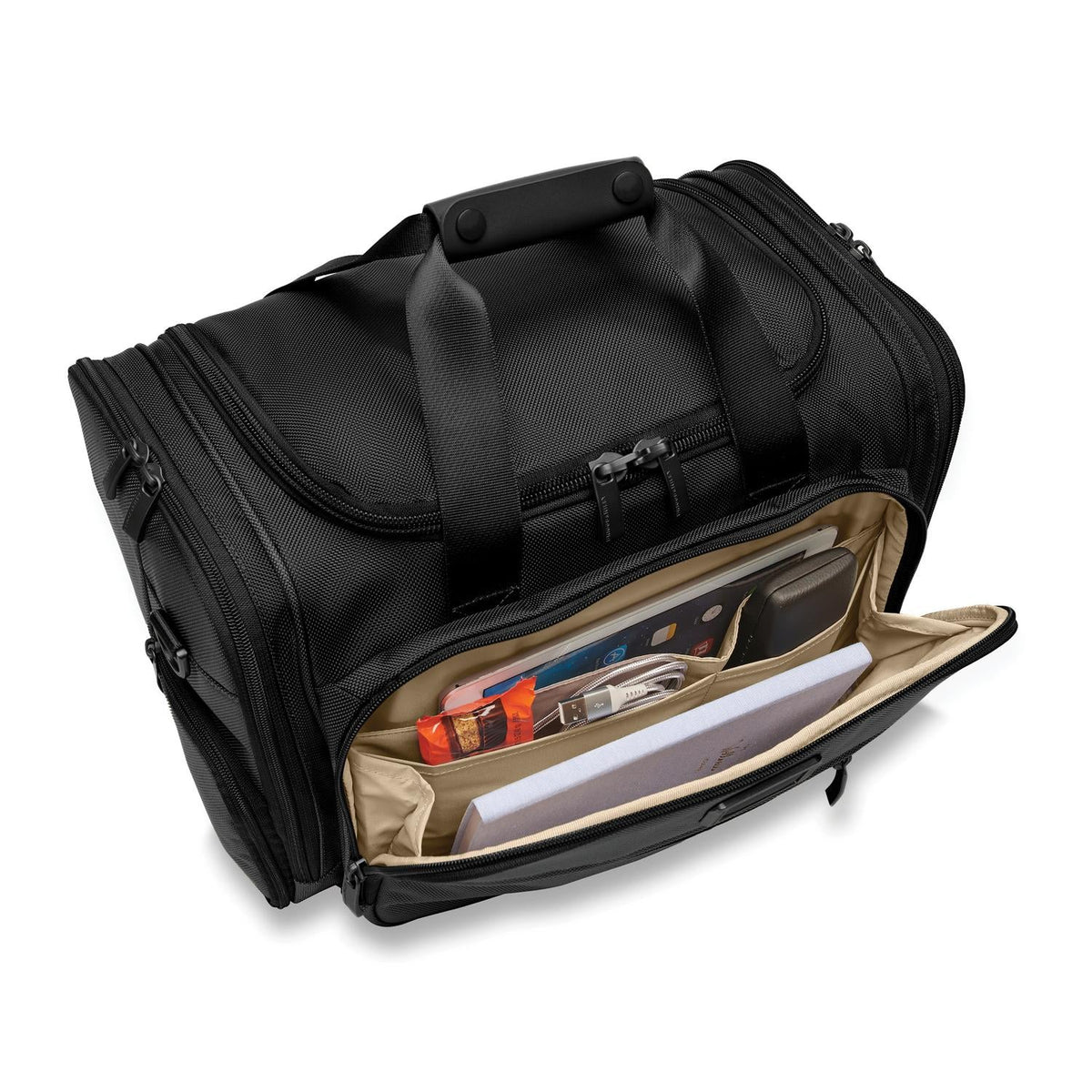 Briggs & Riley Baseline Underseat Duffle in Black — detail view 7