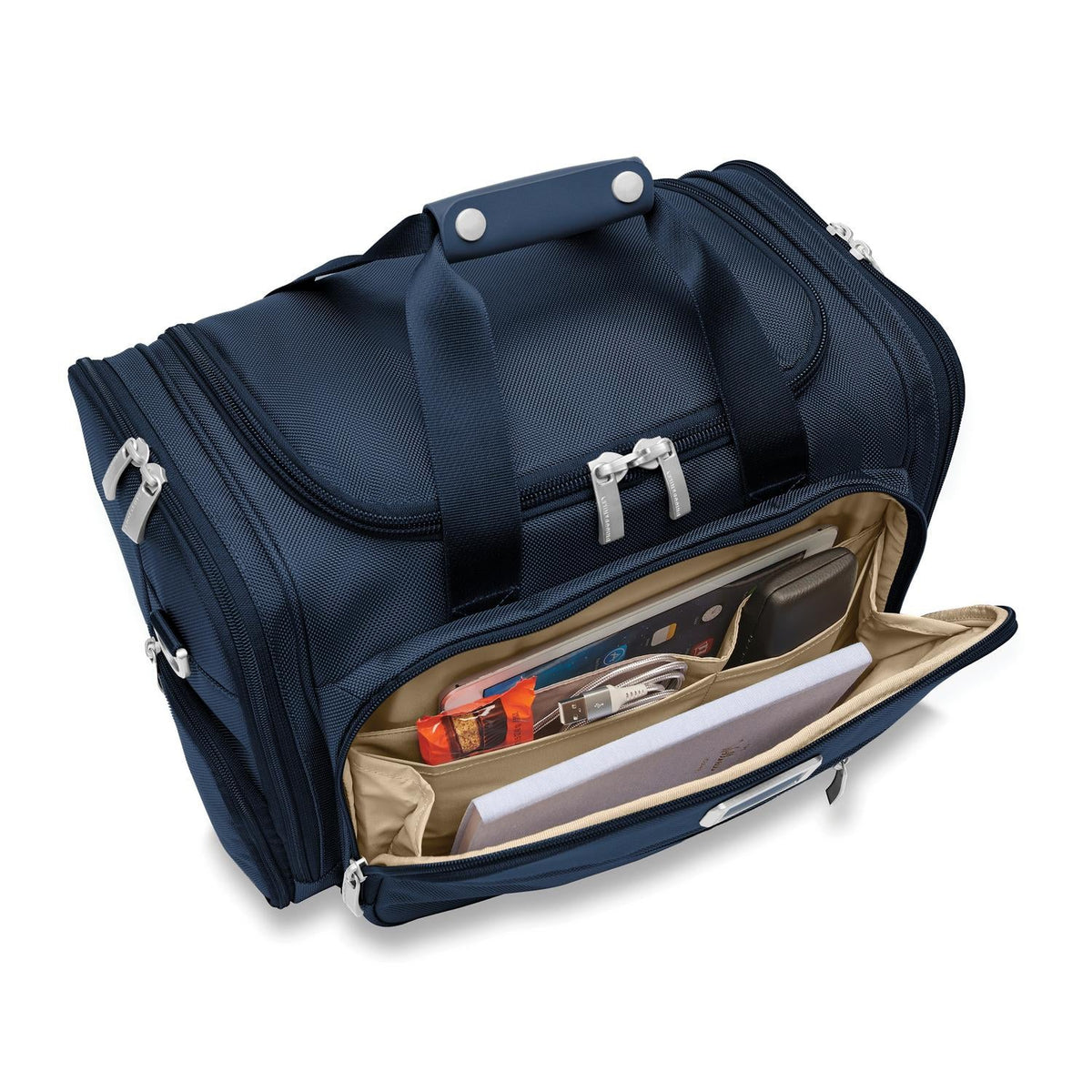 Briggs & Riley Baseline Underseat Duffle in Navy — detail view 6