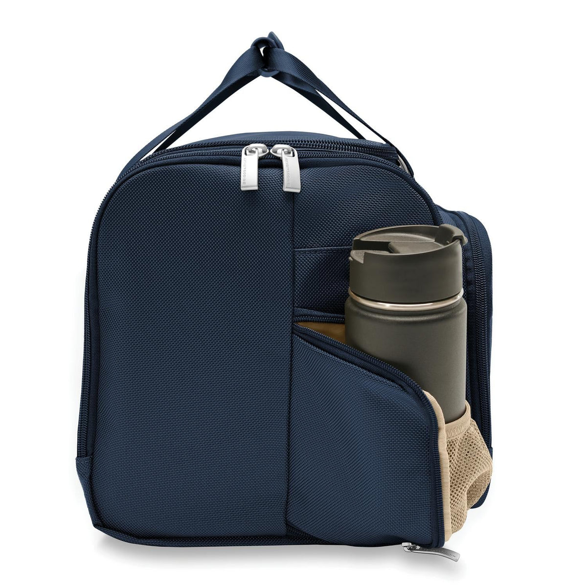 Briggs & Riley Baseline Underseat Duffle in Navy — angle view 3