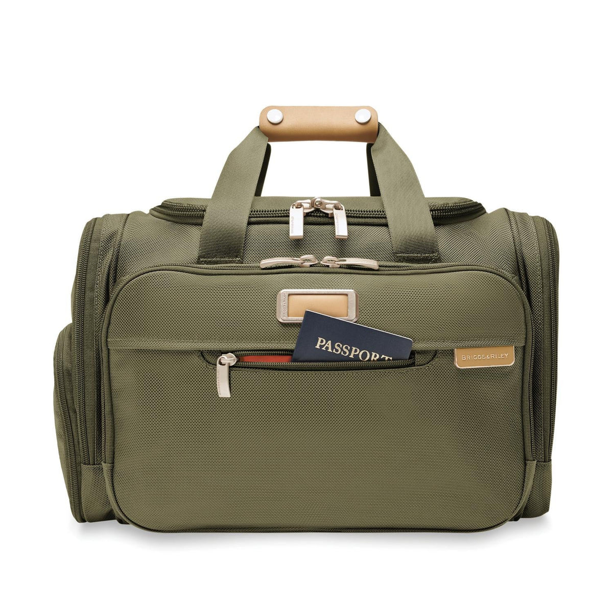 Briggs & Riley Baseline Underseat Duffle in Olive — detail view 6