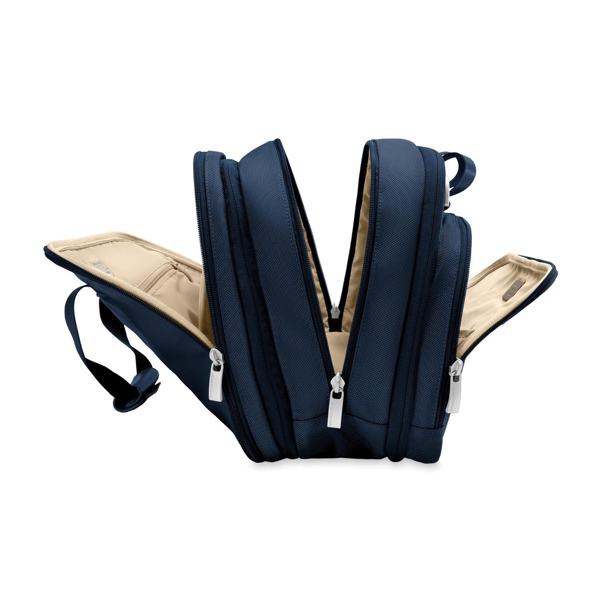 Briggs & Riley Baseline Expandable Cabin Bag in Navy — angle view 7