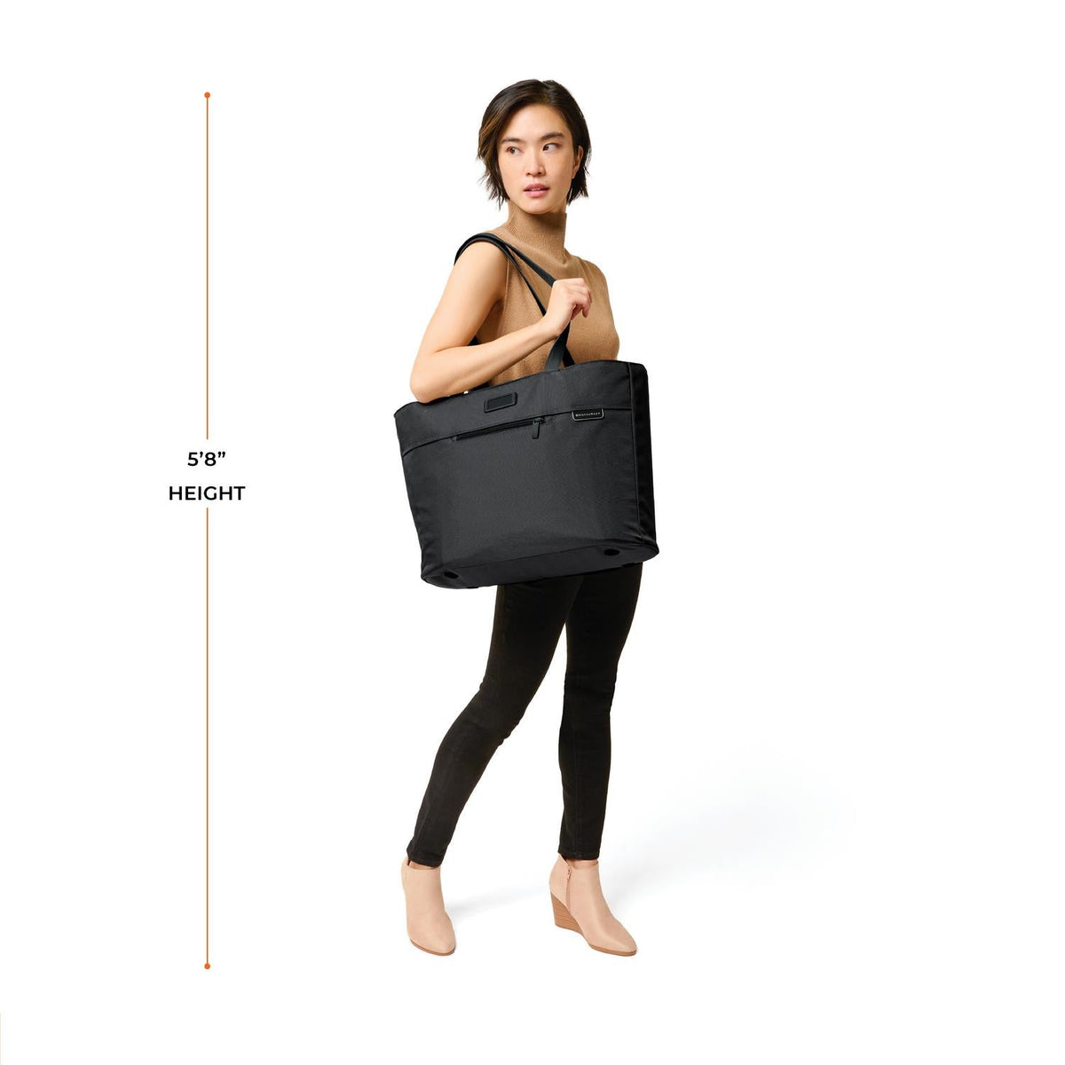 Briggs & Riley Baseline Traveler Tote in Black — lifestyle