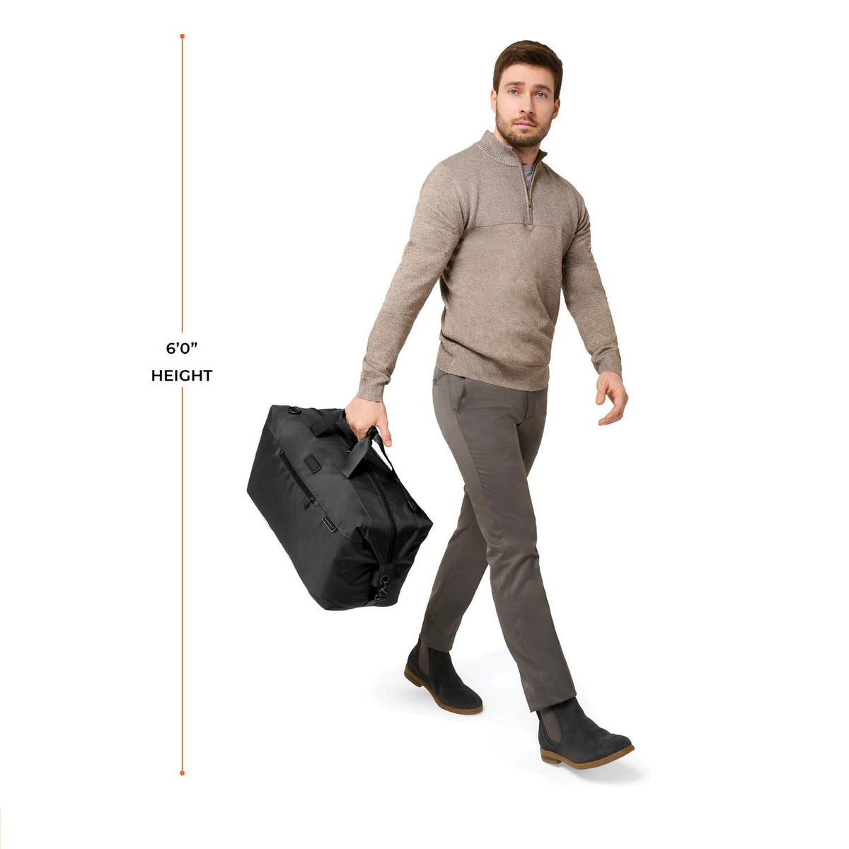 Briggs & Riley Baseline Weekender Duffle in Black — lifestyle