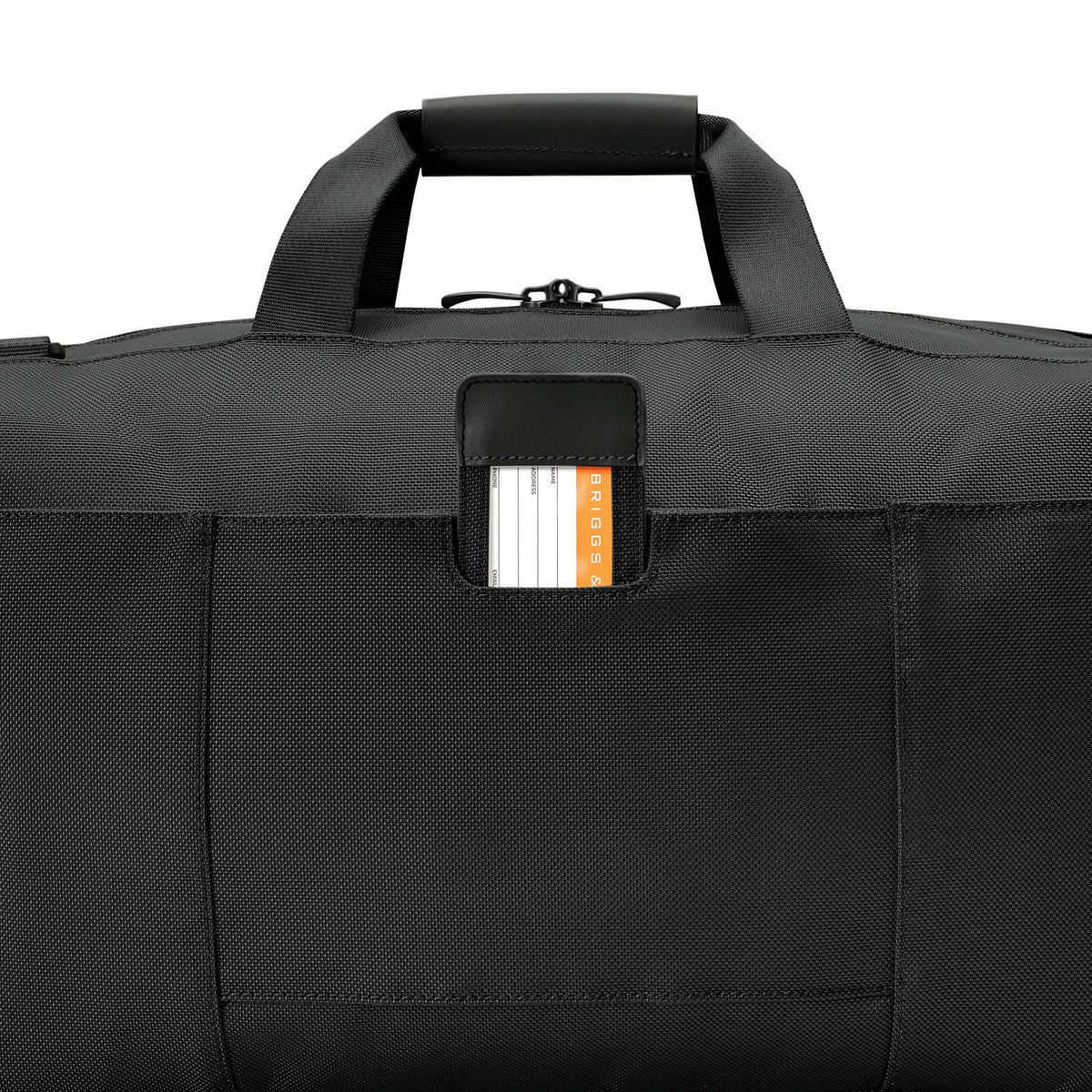 Briggs & Riley Baseline Weekender Duffle in Black — detail view