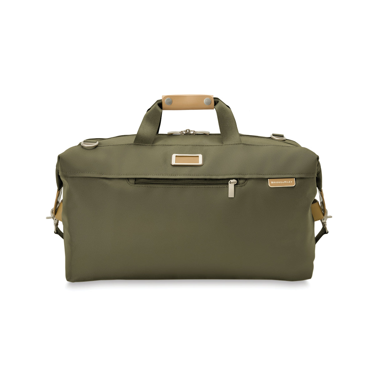Briggs & Riley Baseline Weekender Duffle in Olive — front view 2