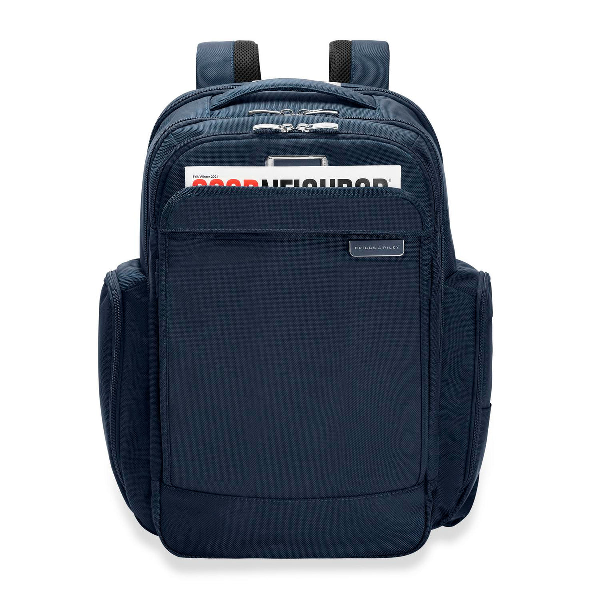 Briggs & Riley Baseline Traveler Backpack in Navy — detail view 6